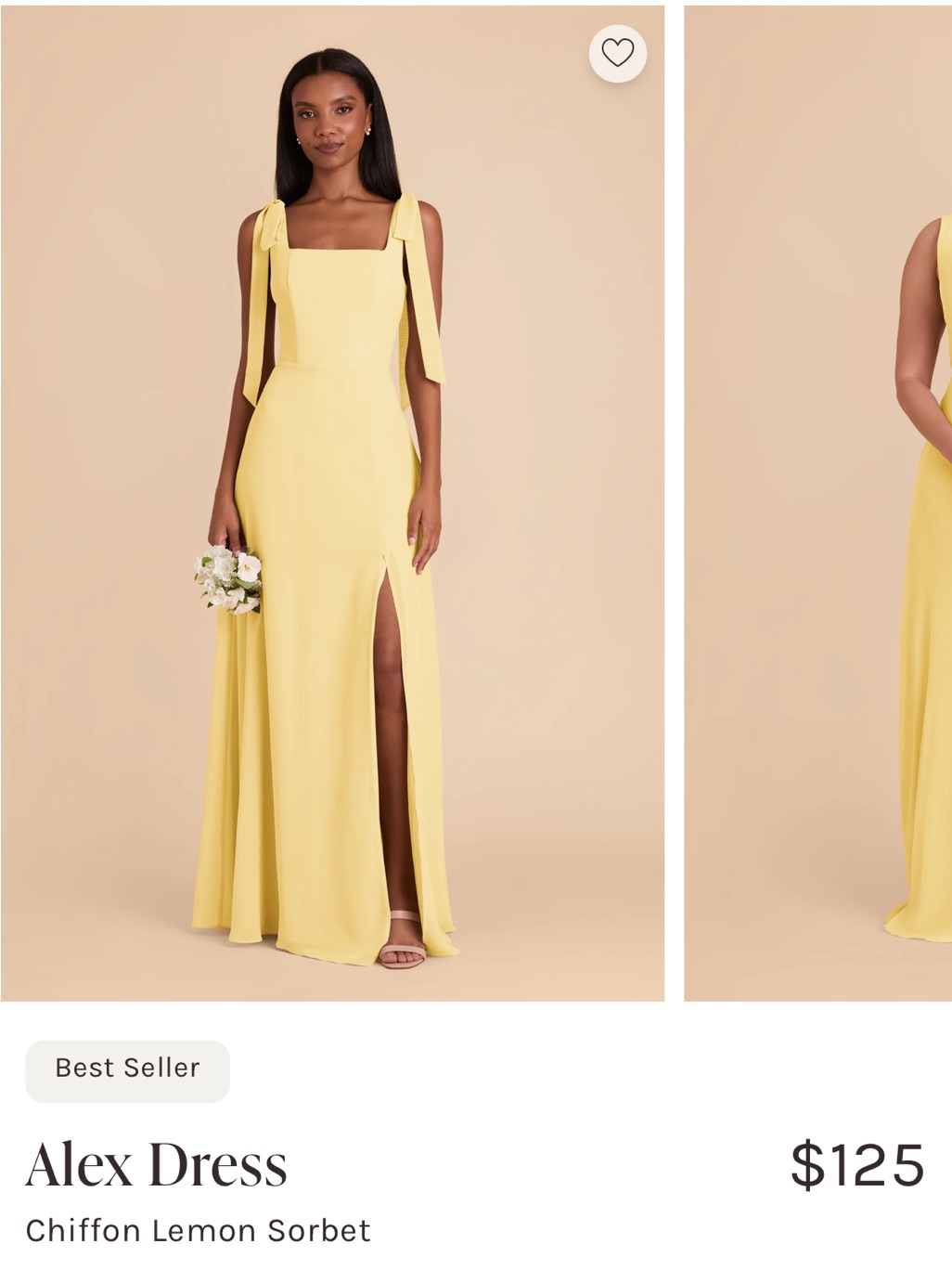 Alex Chiffon Maxi Dress In Lemon Sorbet